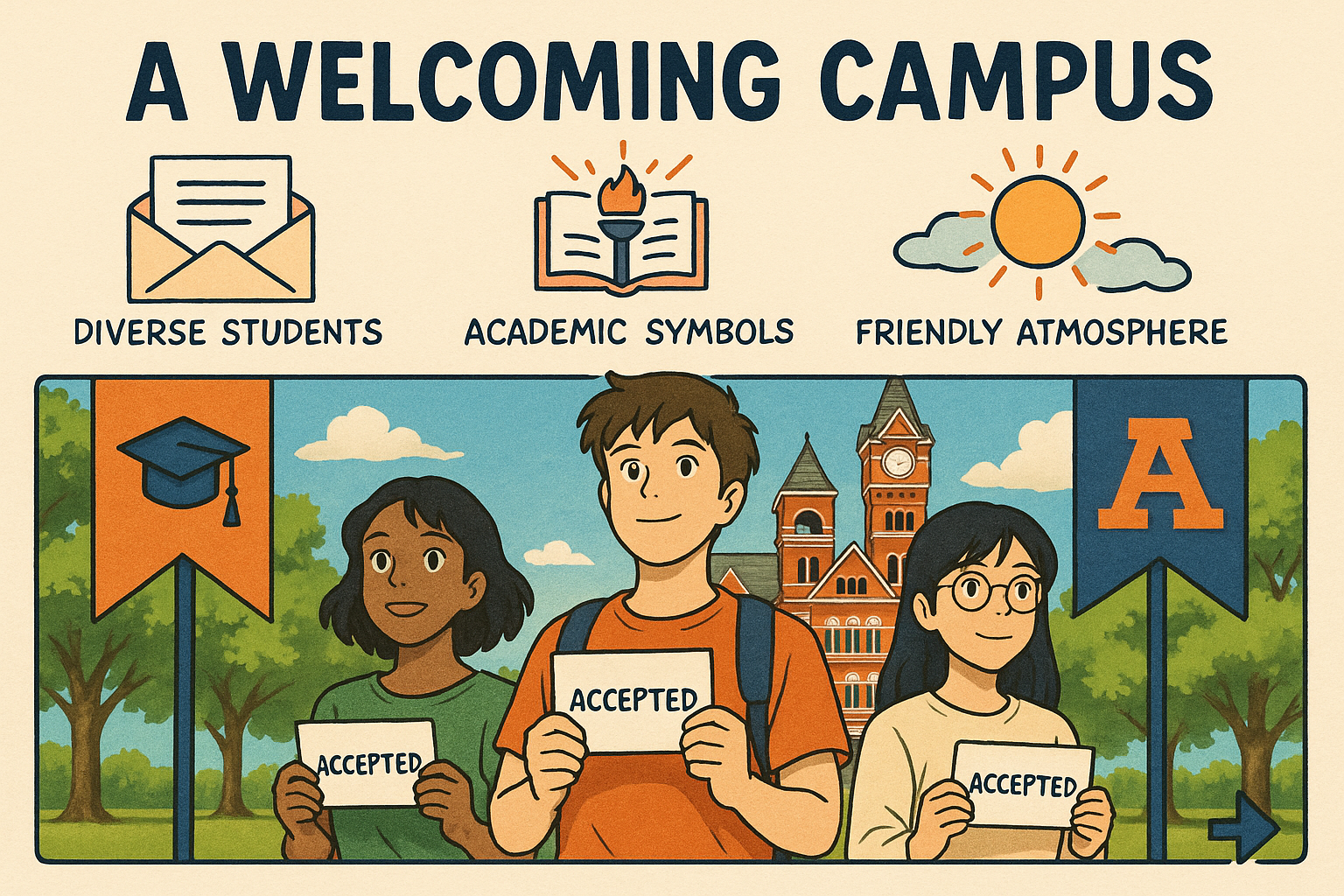 Hopeful students at Auburn campus