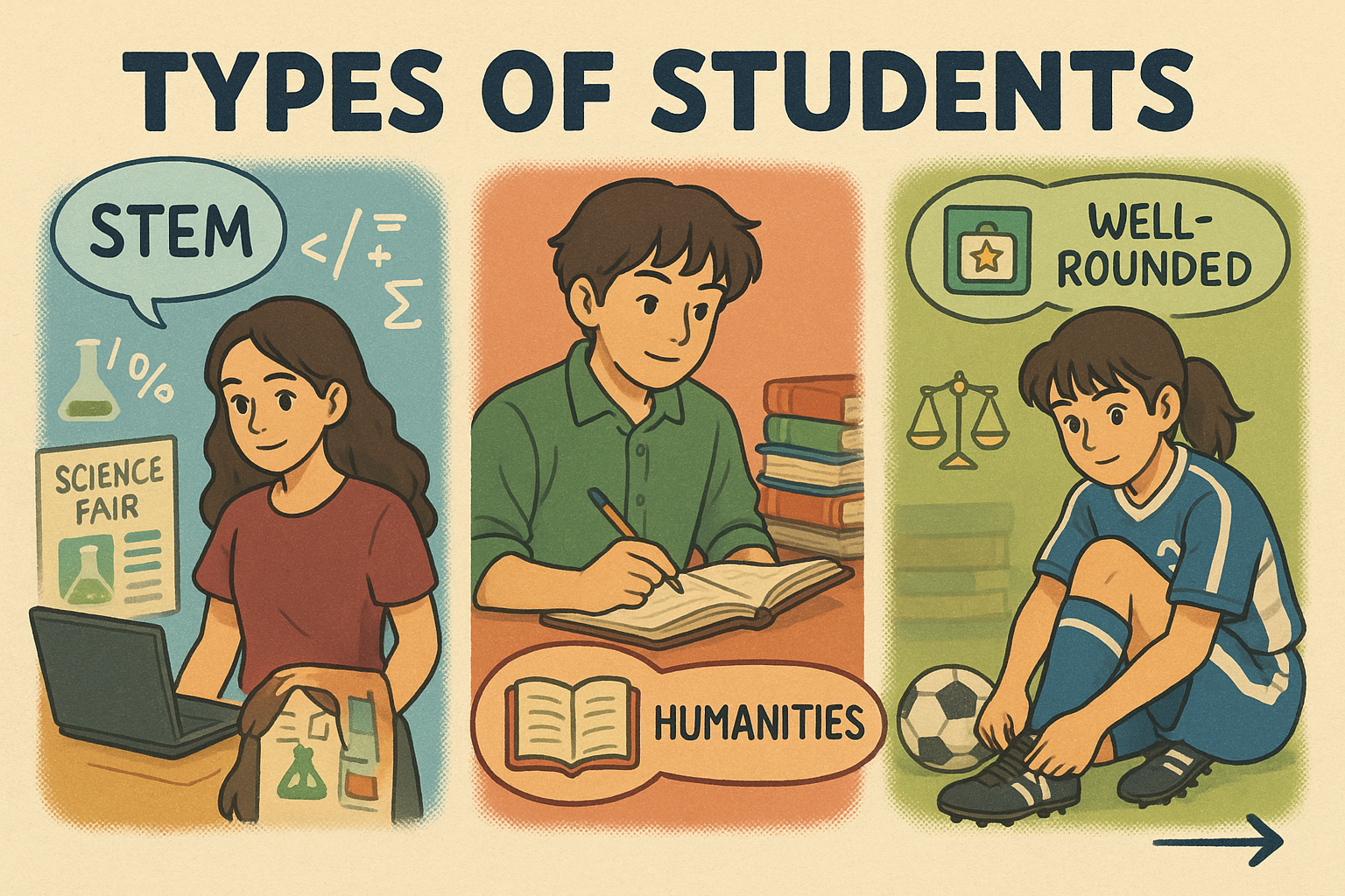Three students illustrate admission stories
