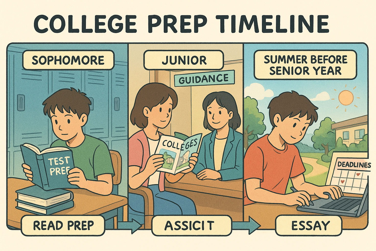 student planning academic year calendar