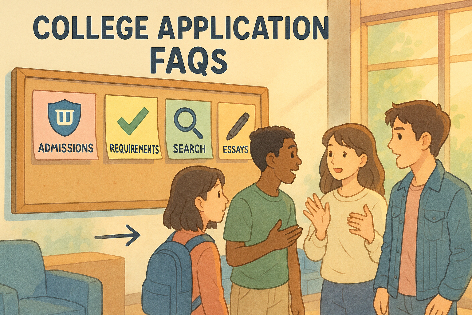 FAQ board college students discussing