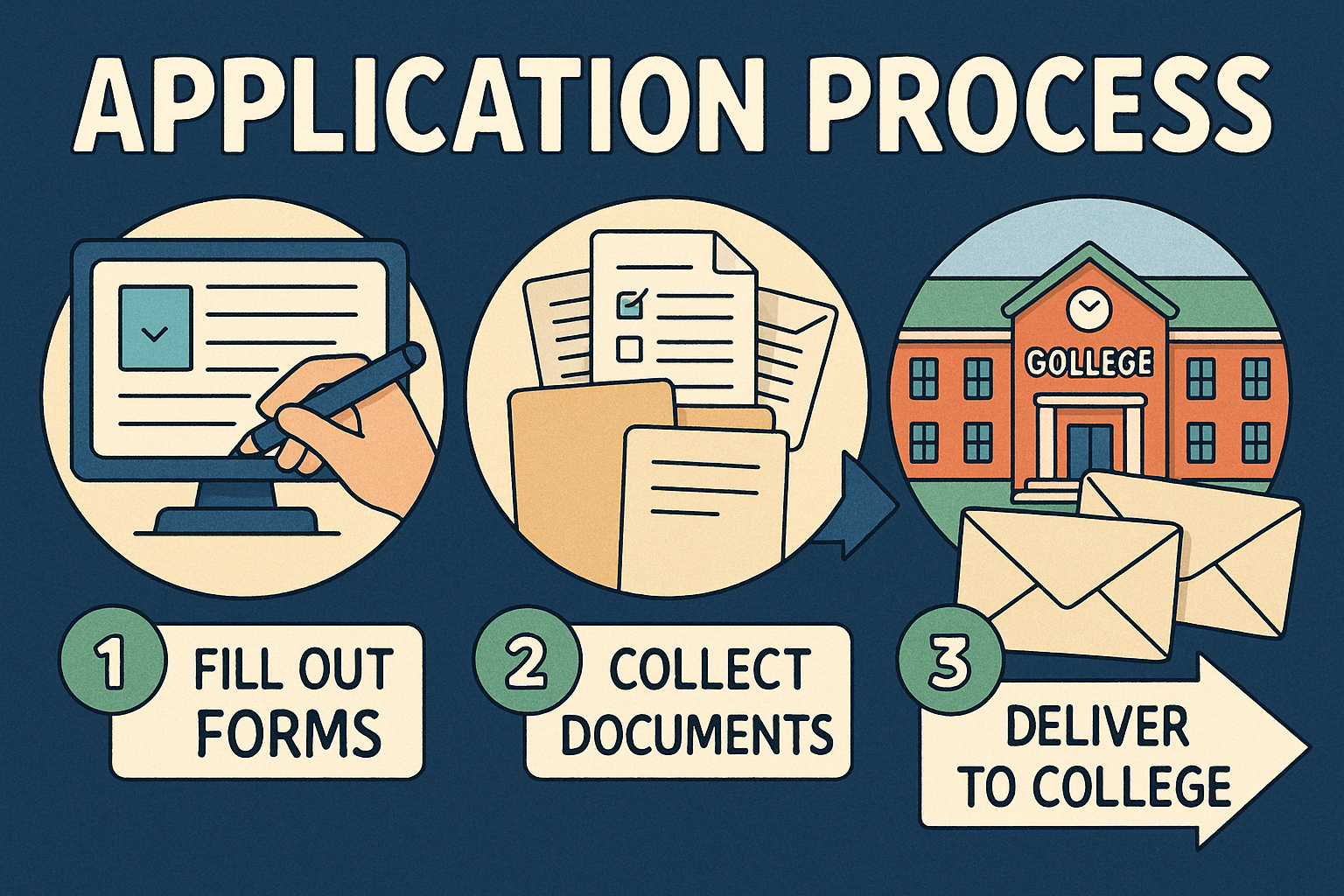 Infographic of waiver process steps