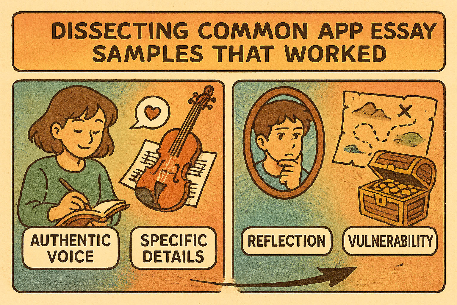 Students writing and reviewing essays