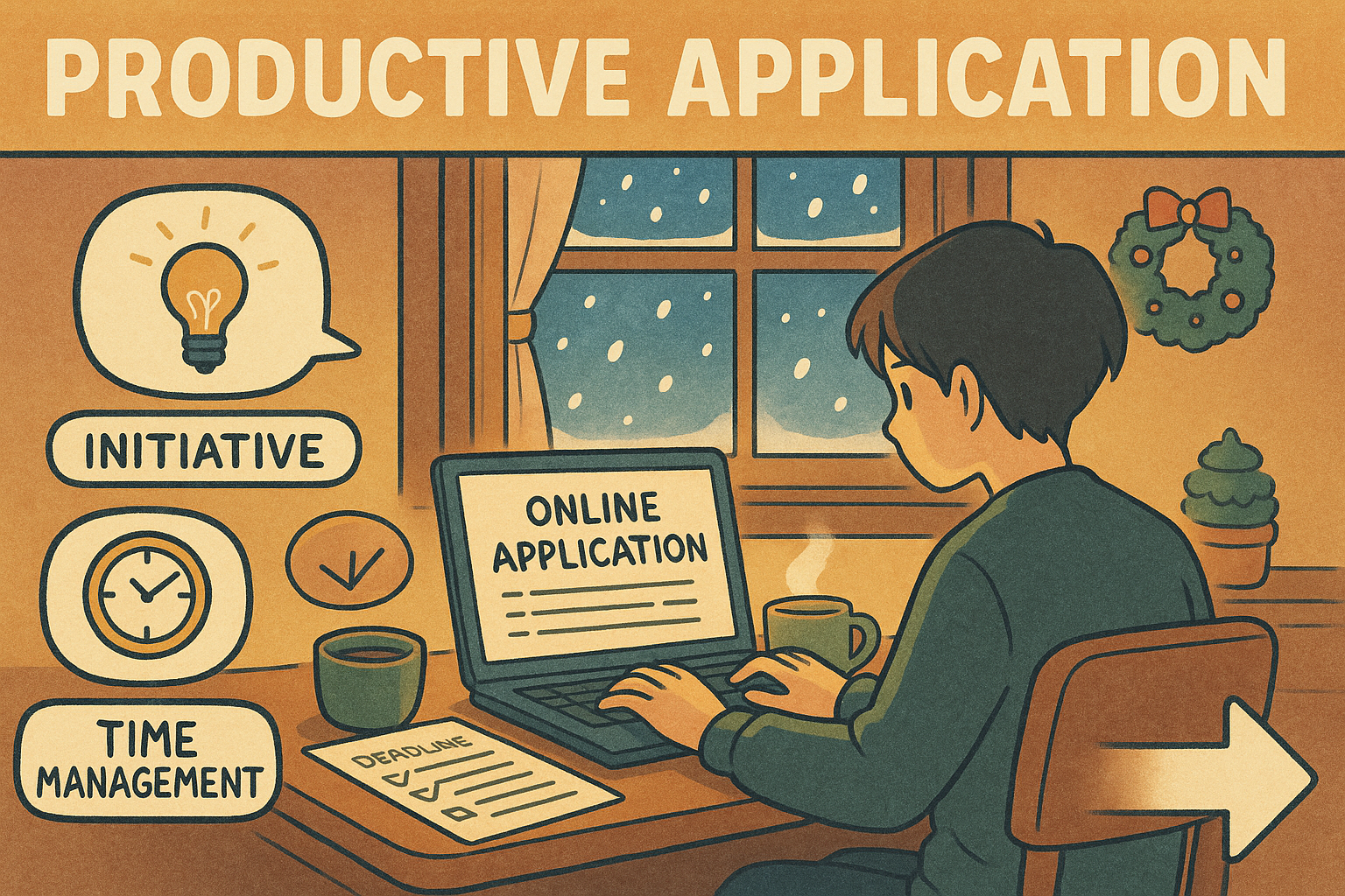 Student submitting application before deadline