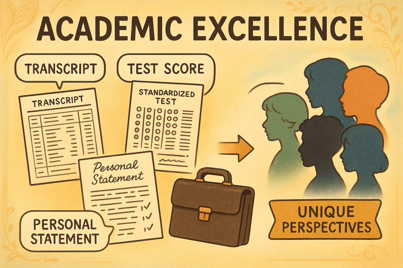 Academic requirements and diverse silhouettes