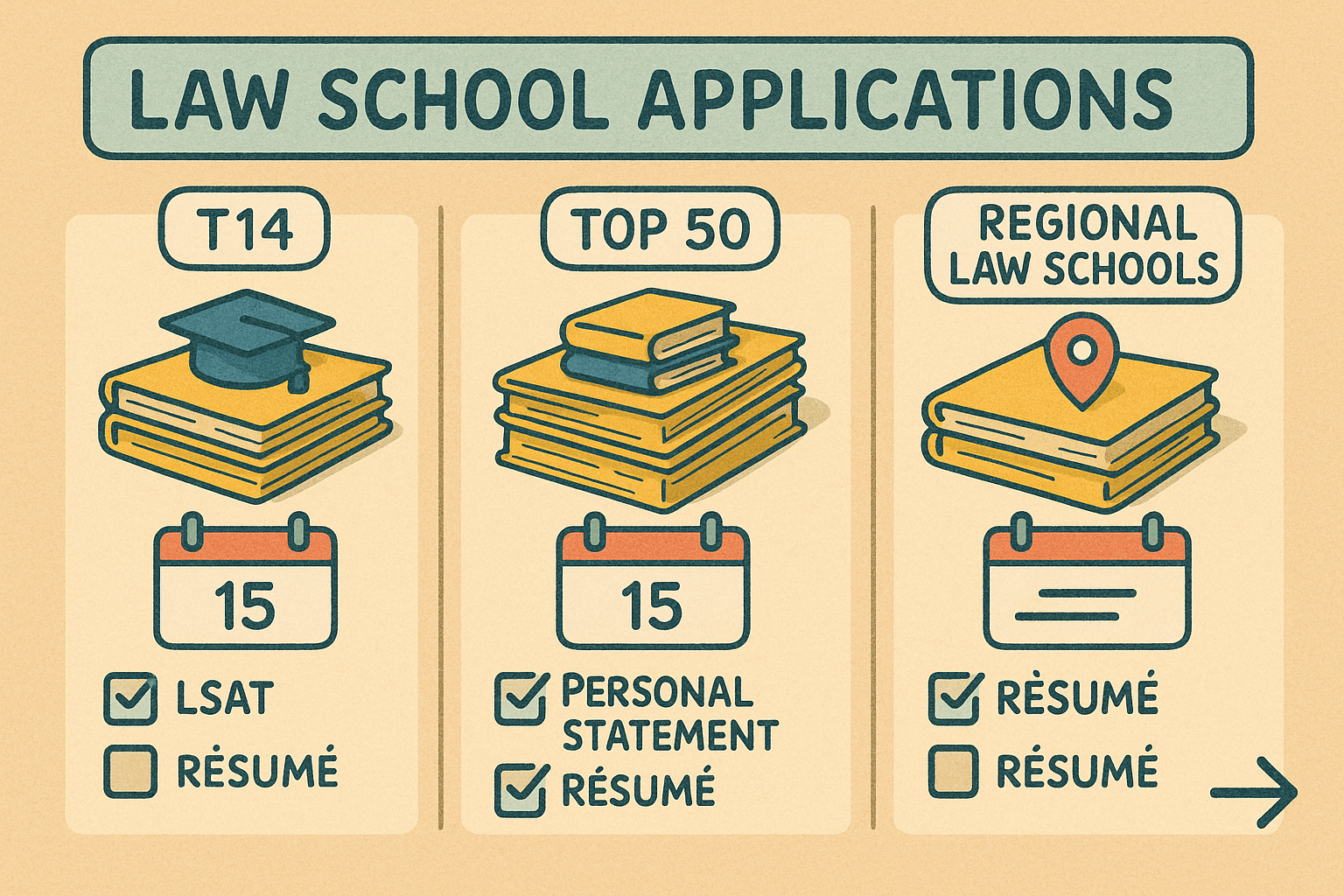 Law school requirements comparison chart