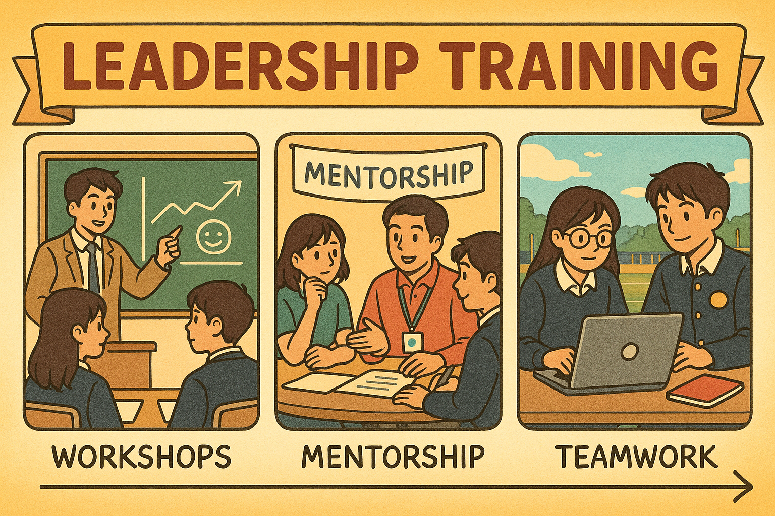 Students in leadership workshop activities
