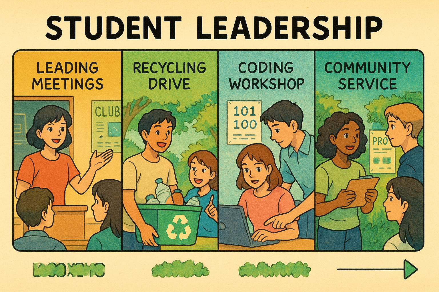 Students lead projects and teamwork