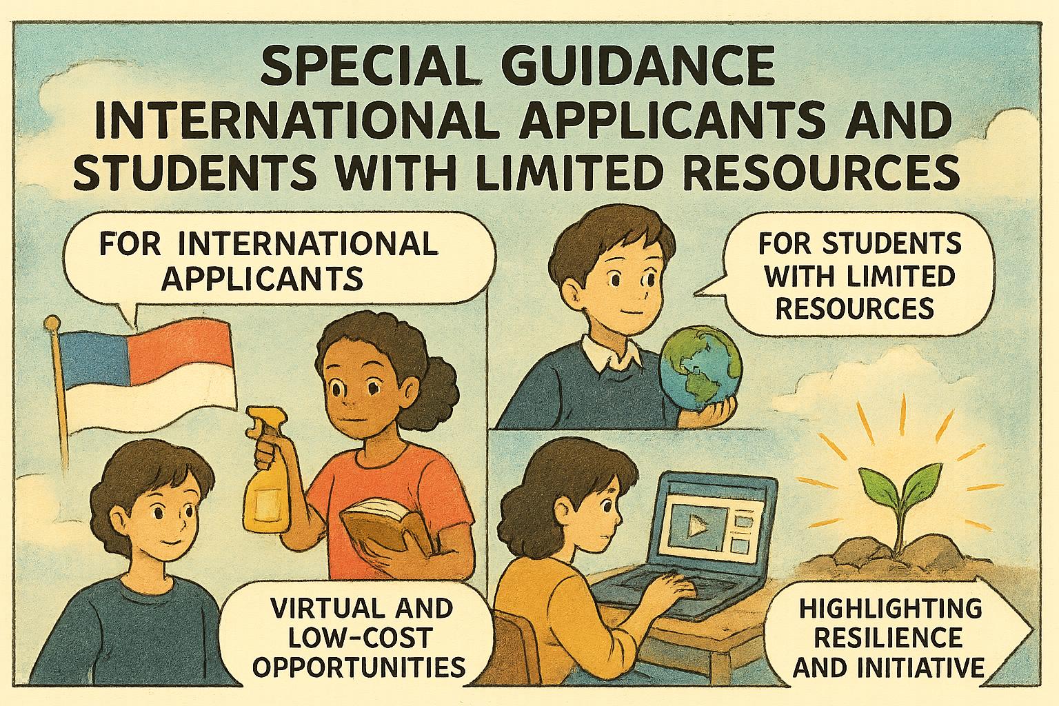 diverse students overcoming challenges together