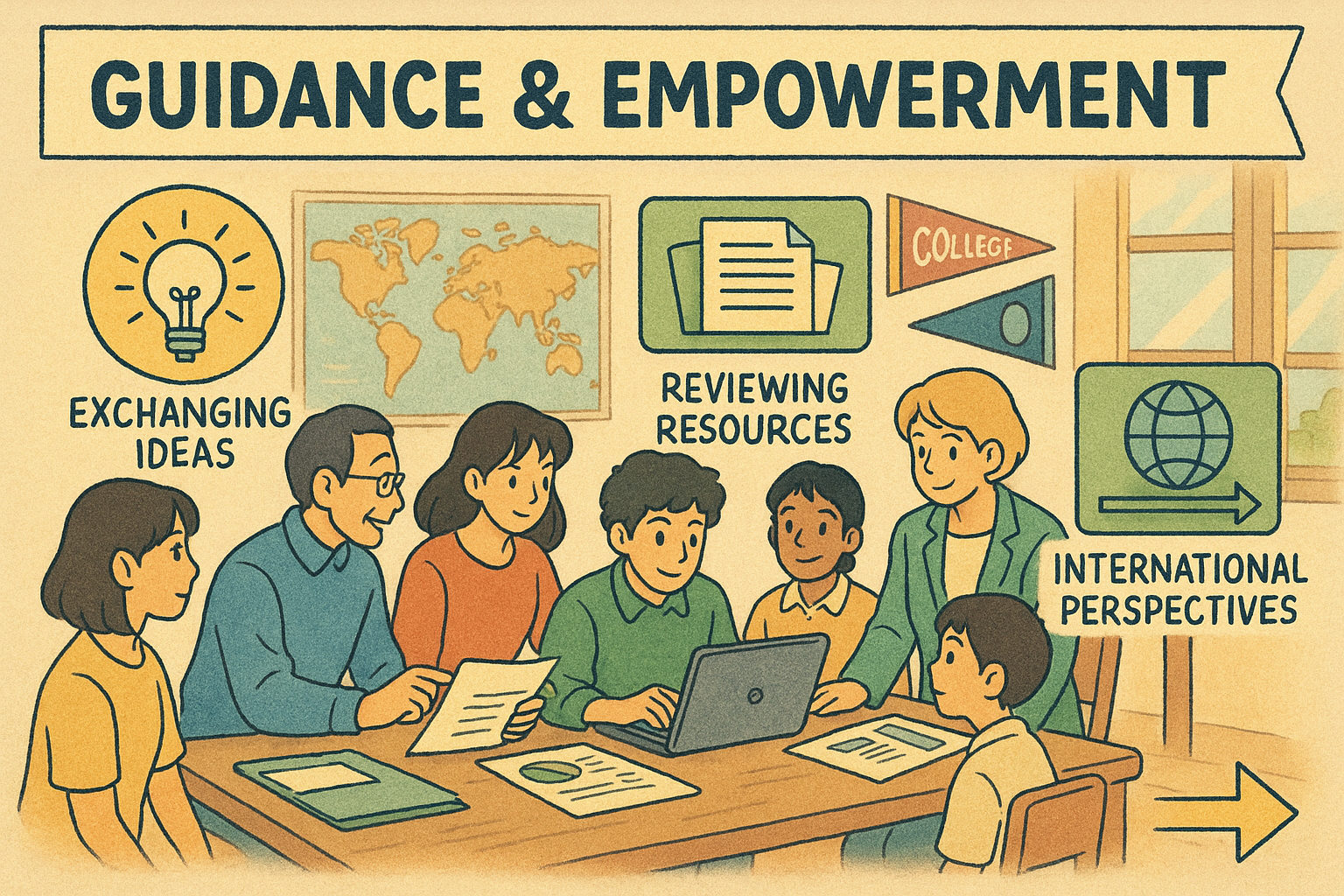 Group sharing college application insights